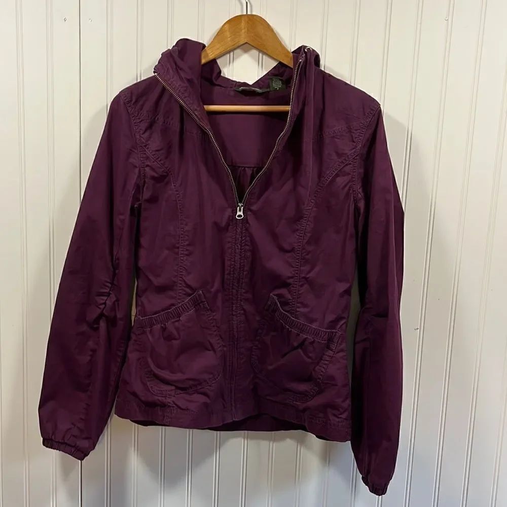 Eddie Bauer zip up plum jacket